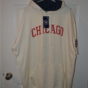 Chicago Cubs Cream Short Sleeve Hoodie